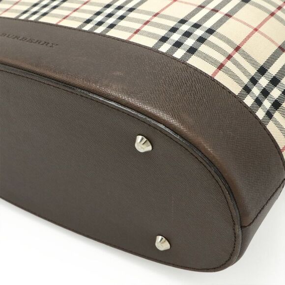 Burberry Check Canvas Leather 2way Bag - Picture 3 of 9